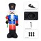 Set of 2 8FT Lighted Inflatable Nutcracker Soldier Décor
